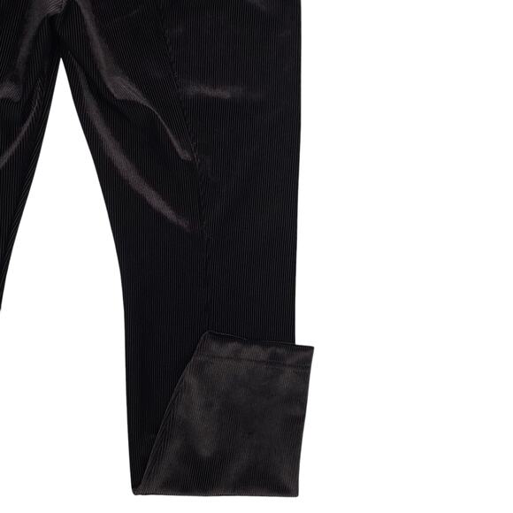 White House Black Market Leggings Womens 10 Short Black Corduroy Stretch Runway - Picture 12 of 12